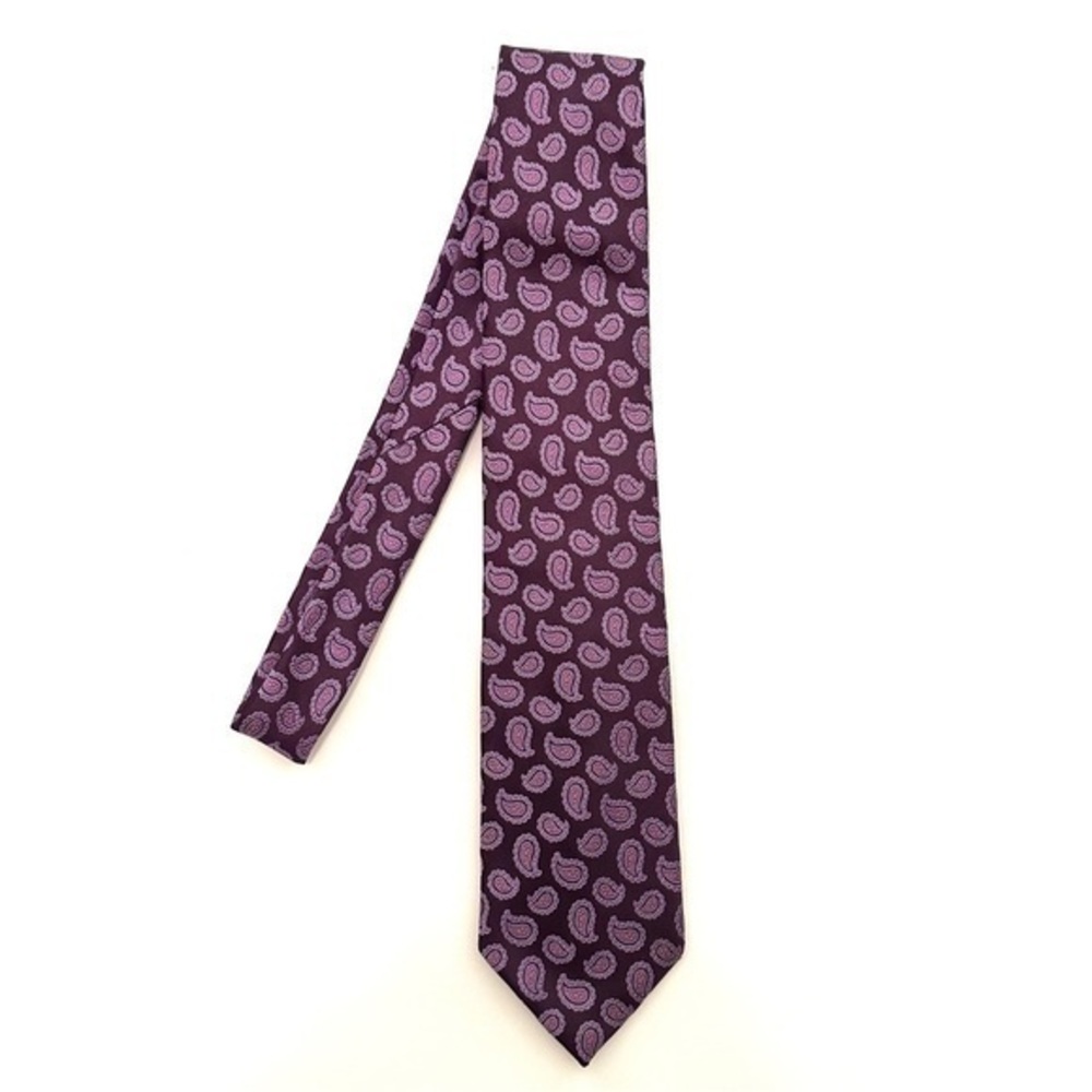 The Golswold Collection Purple Paisley Men’s Tie Pure Silk O/S